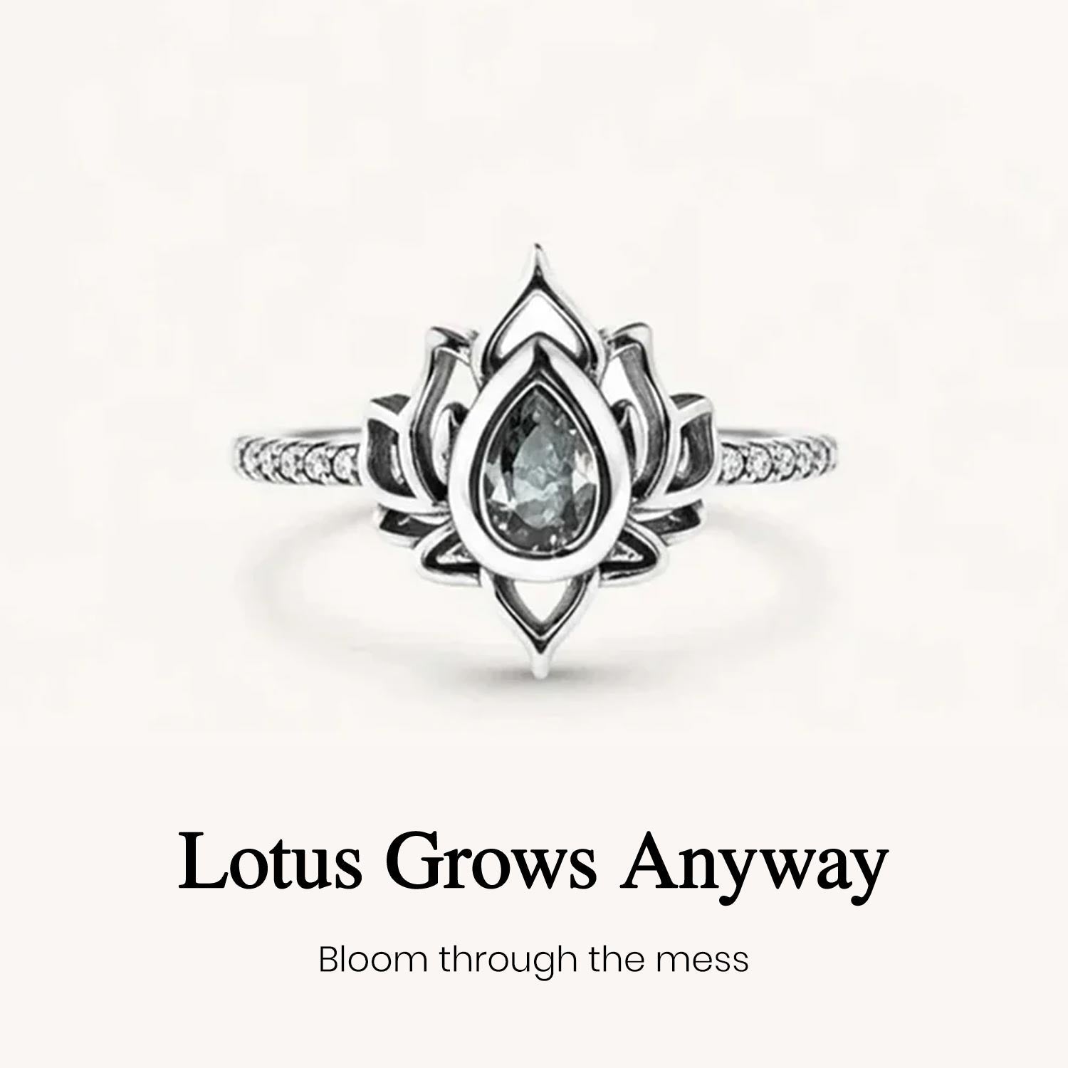 This Too Shall Pass Lotus Ring