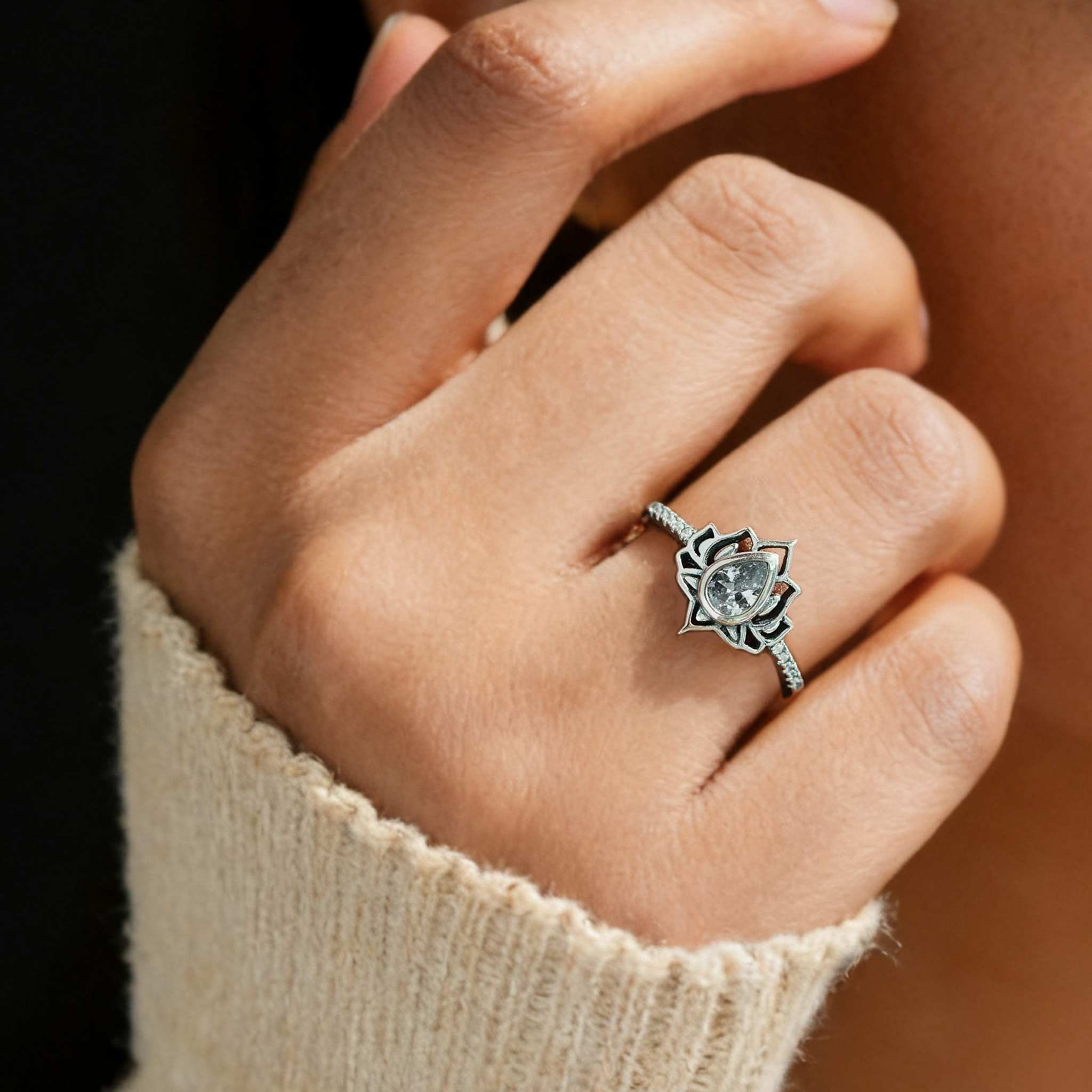 This Too Shall Pass Lotus Ring