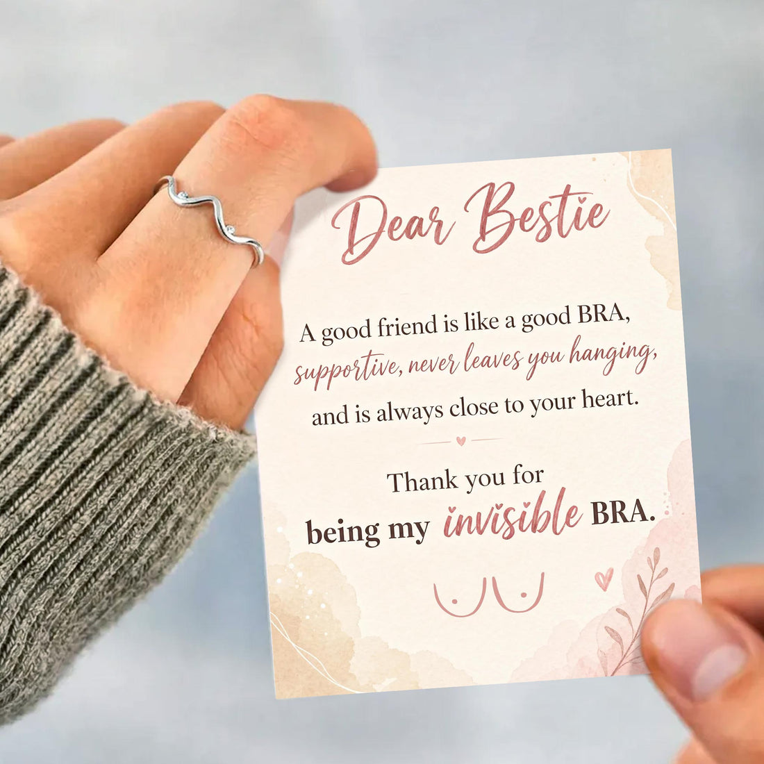 To My Bestie Boobie Ring