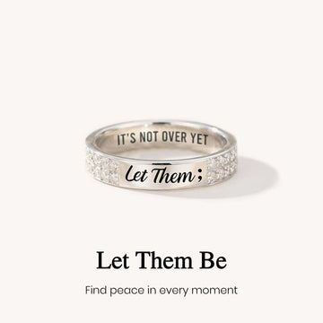 'Let Them' Pave Mantra Ring