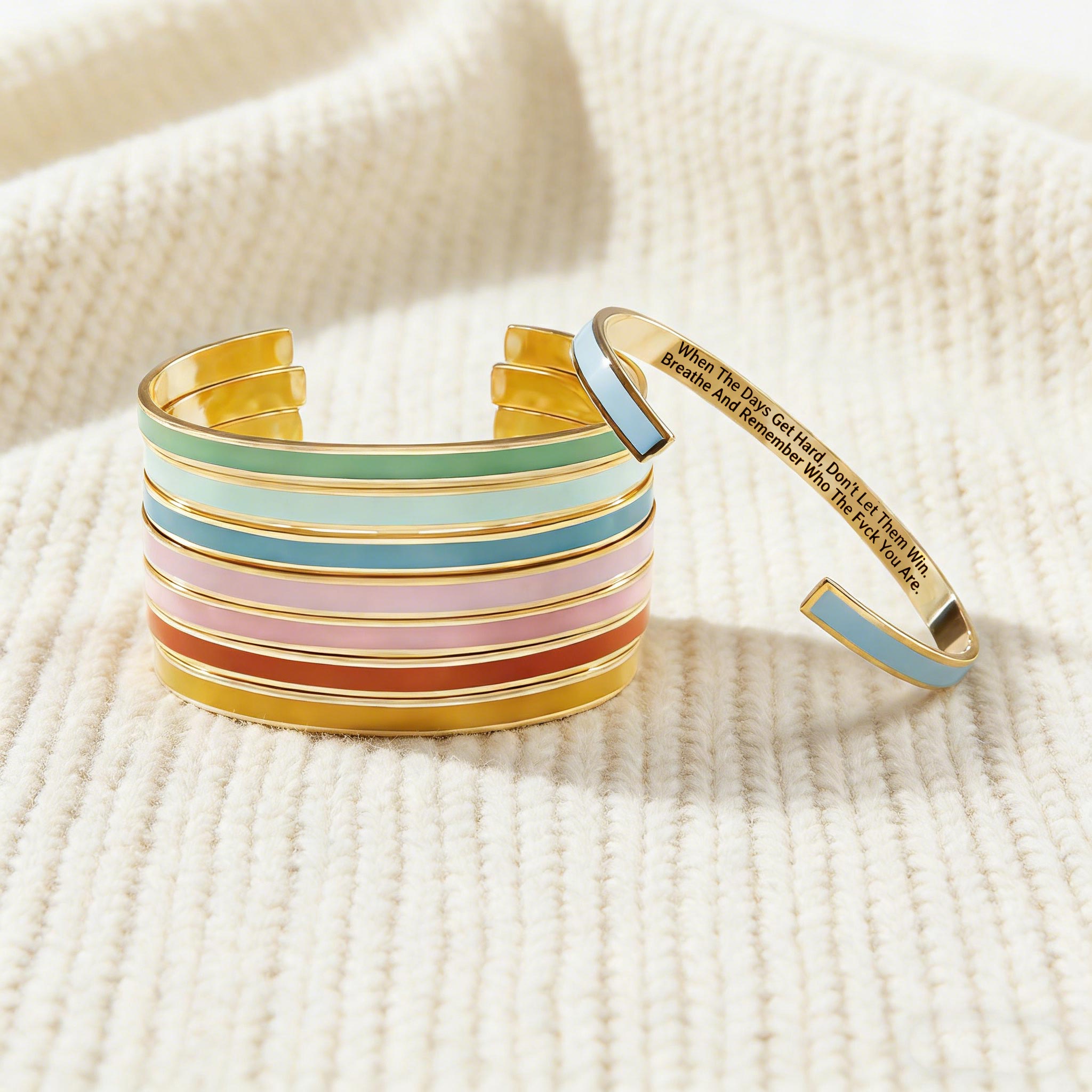 Don't Let the Hard Days Win Color Bangle