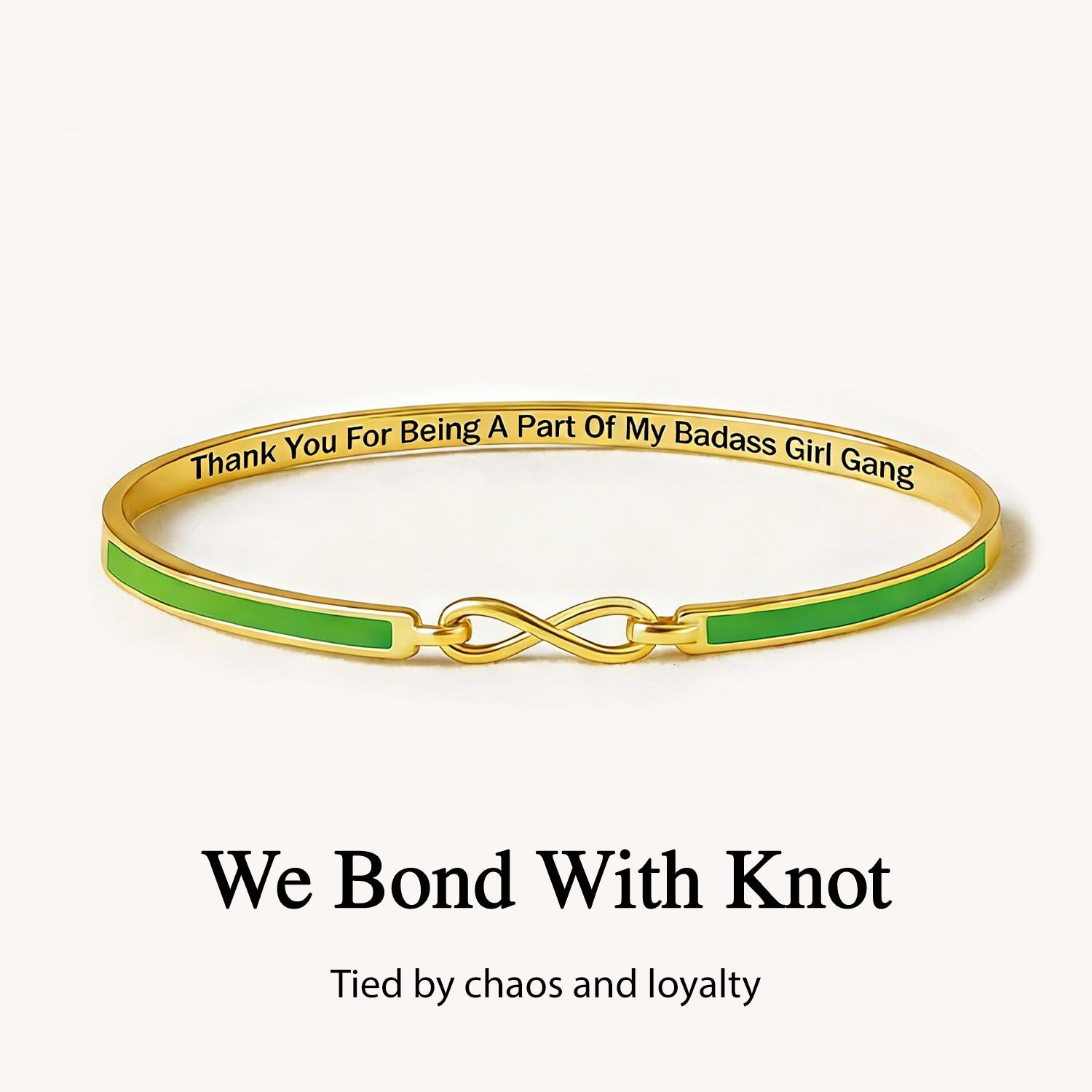 My Badass Girl Gang Enamel Infinity Bracelet