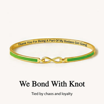 My Badass Girl Gang Enamel Infinity Bracelet