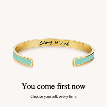 Strong As Fuck Self-Love Mantra Color Cuff Bracelet