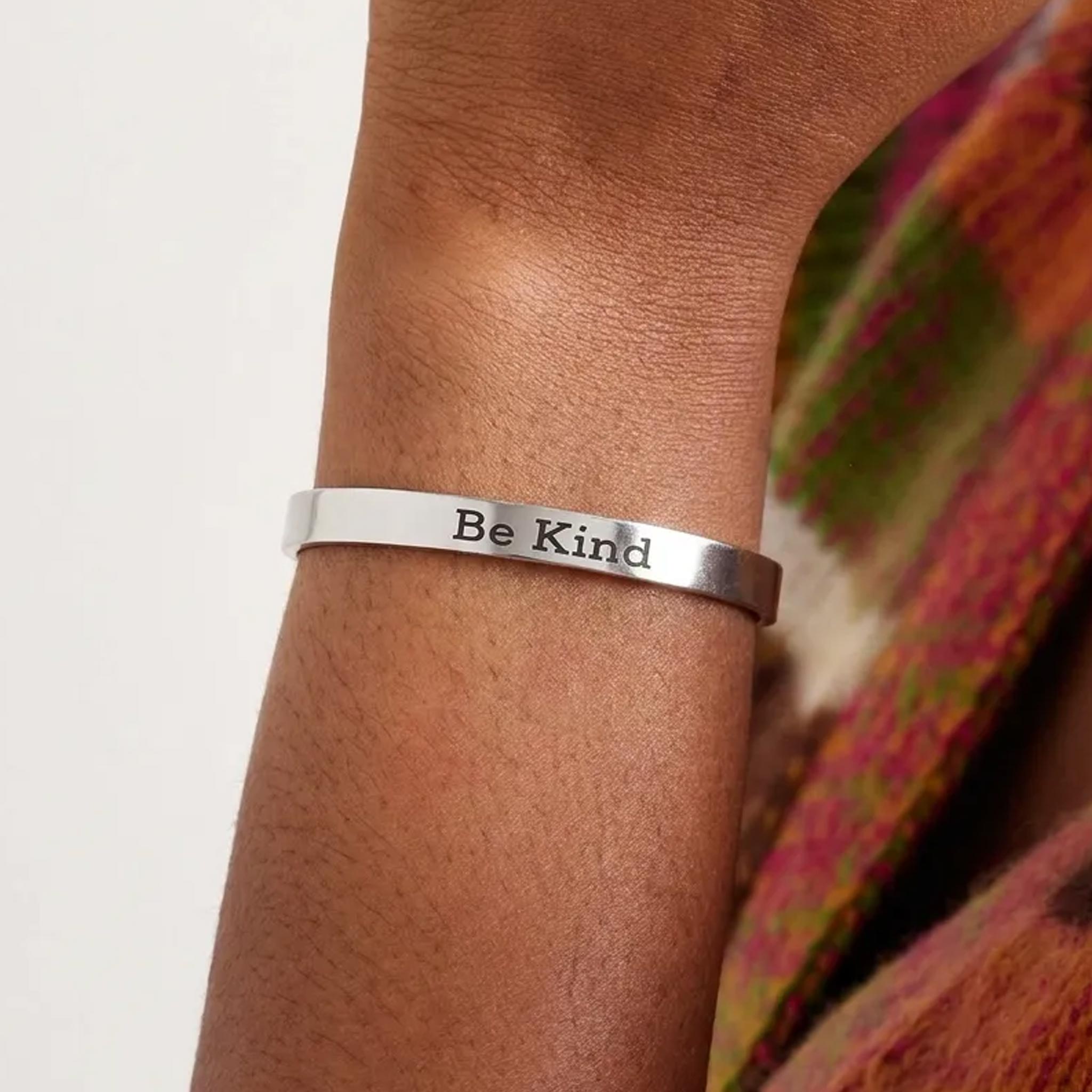Be Kind Mantra Cuff Bracelet