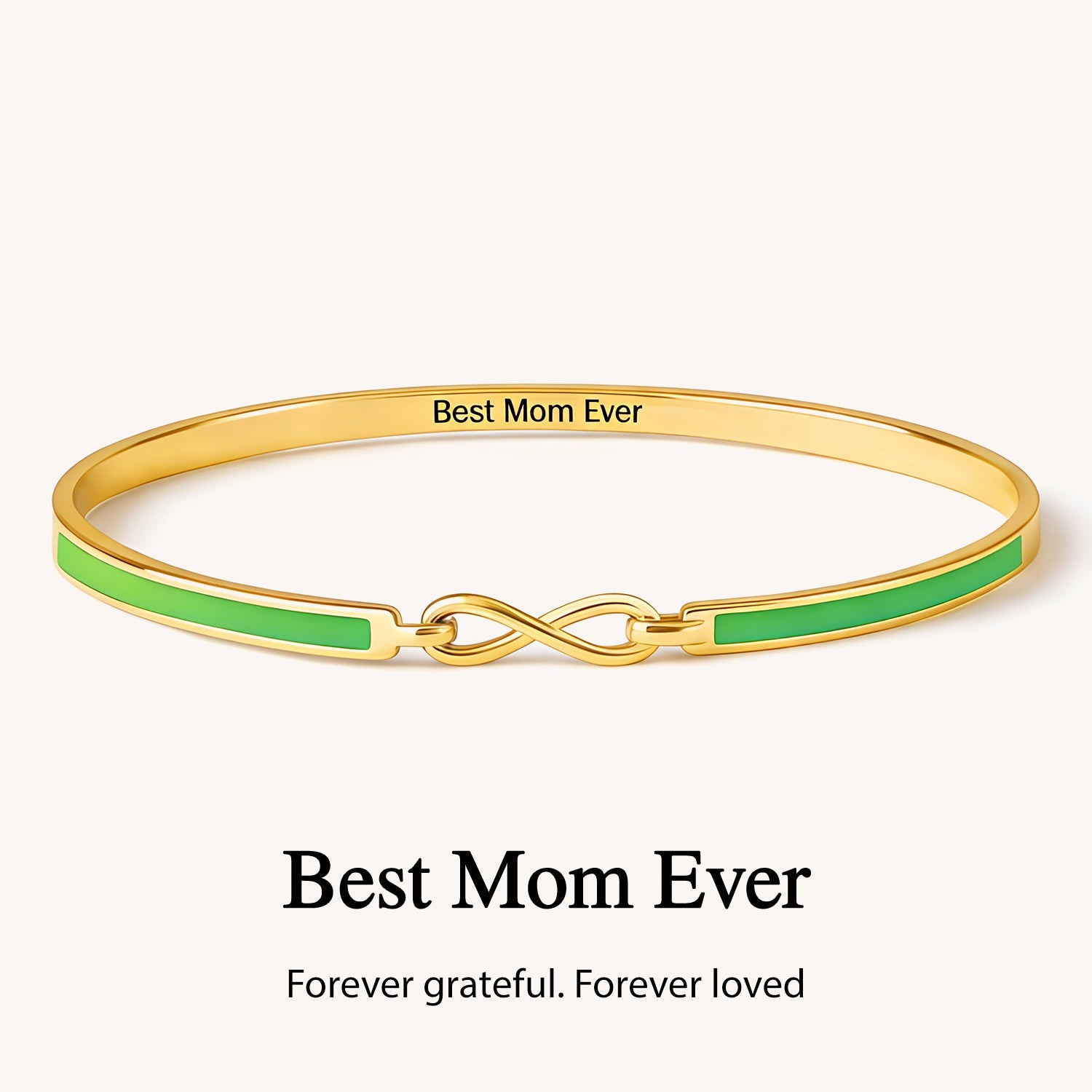Best Mom Ever Infinity Enamel Bracelet