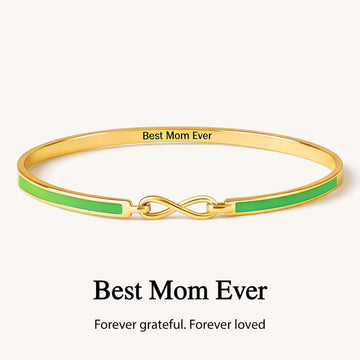 Best Mom Ever Infinity Enamel Bracelet