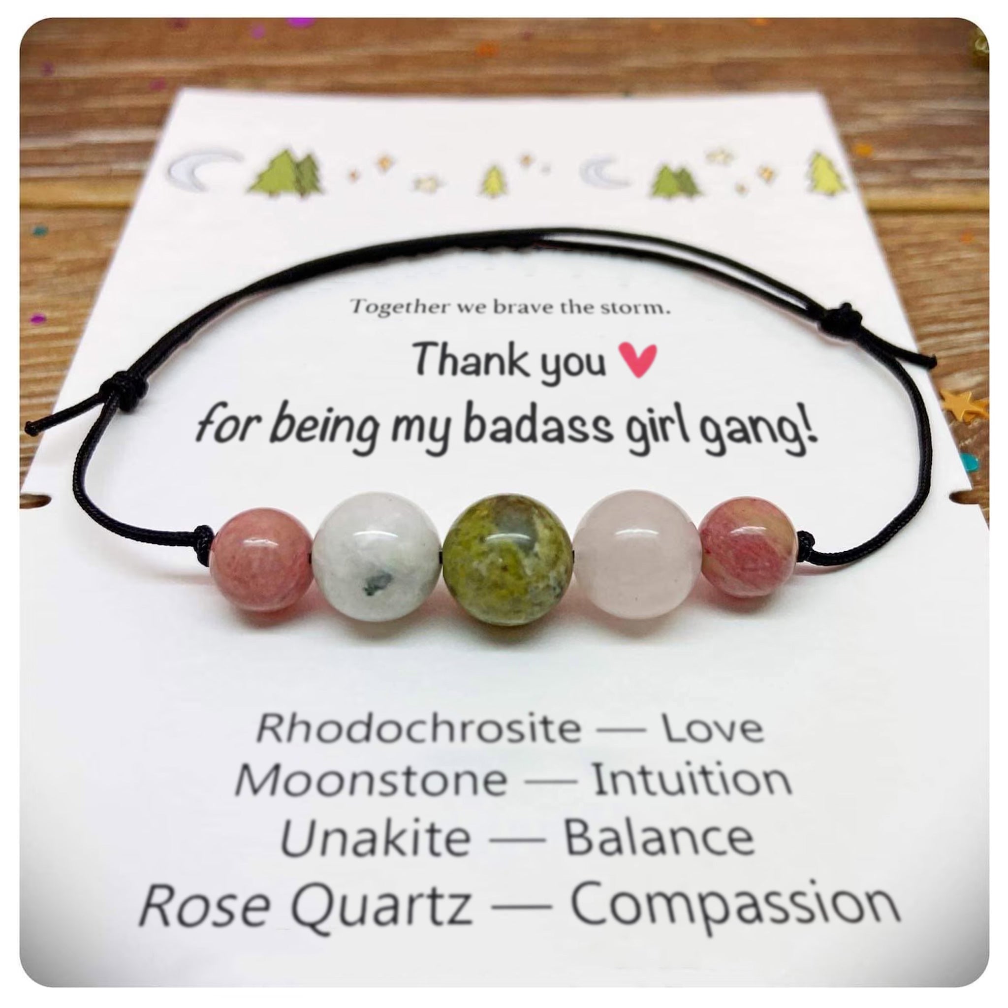 Emotional Support Girl Gang Crystal Bracelet