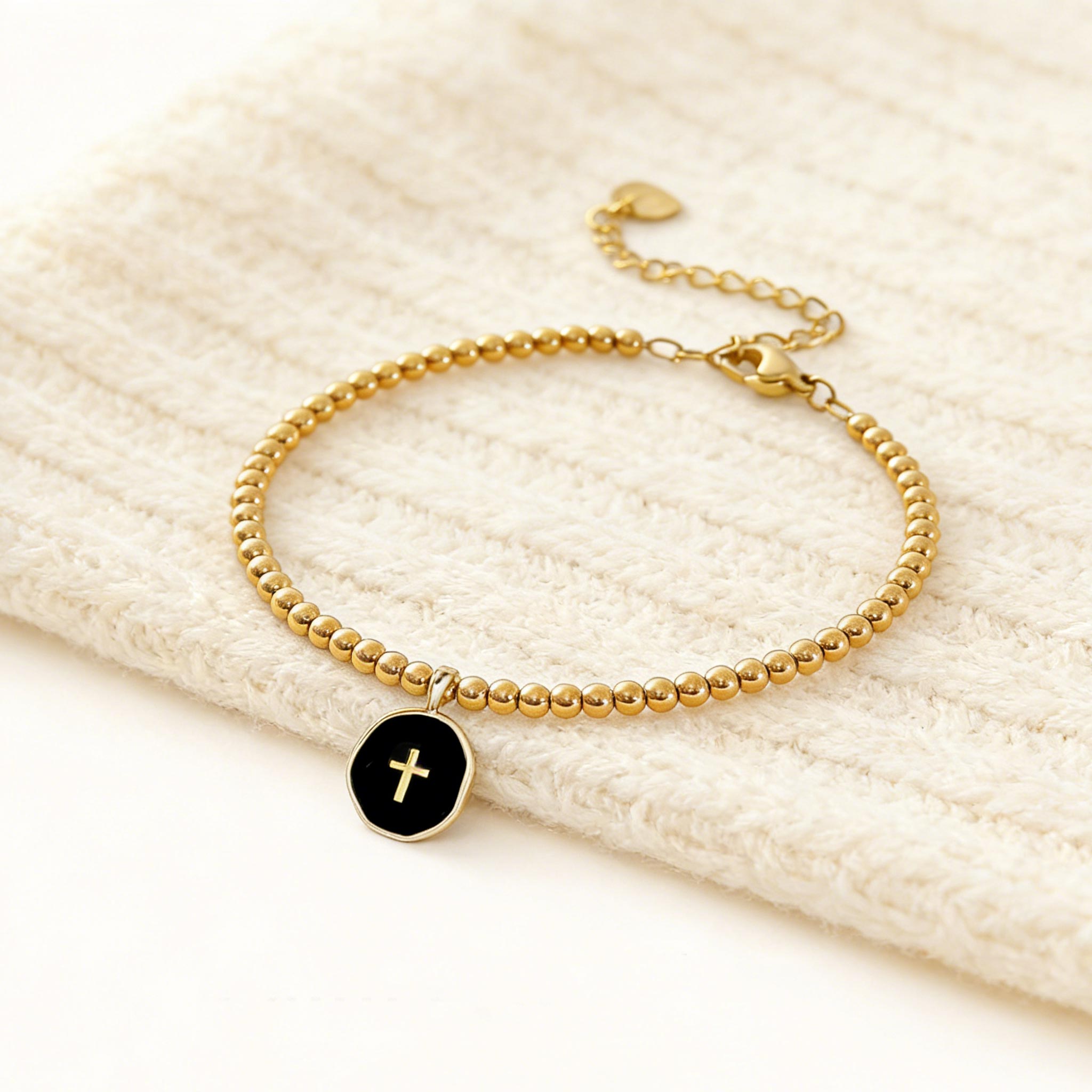 Faith Over Fear Cross Bracelet