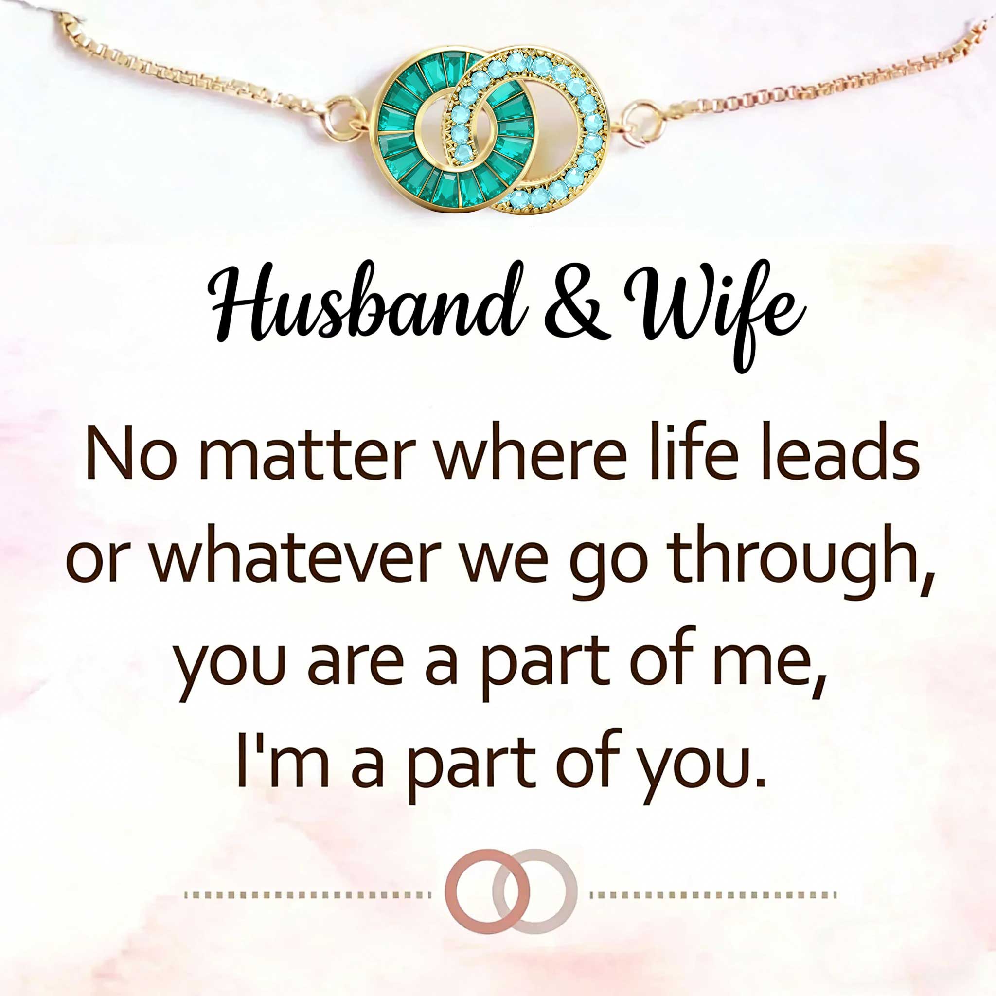 Husband & Wife Linking Birthstone Bracelet