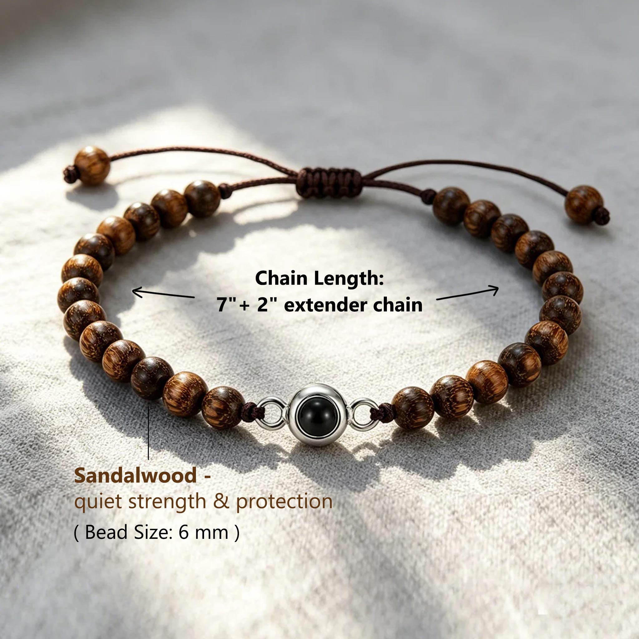 Personalized Photo Memory Bead Bracelet
