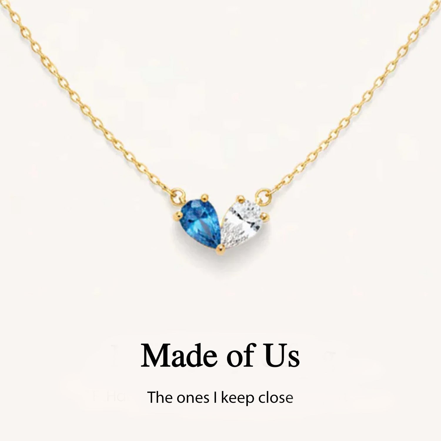 Custom Heart Birthstone Necklace