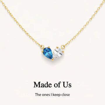 Custom Heart Birthstone Necklace