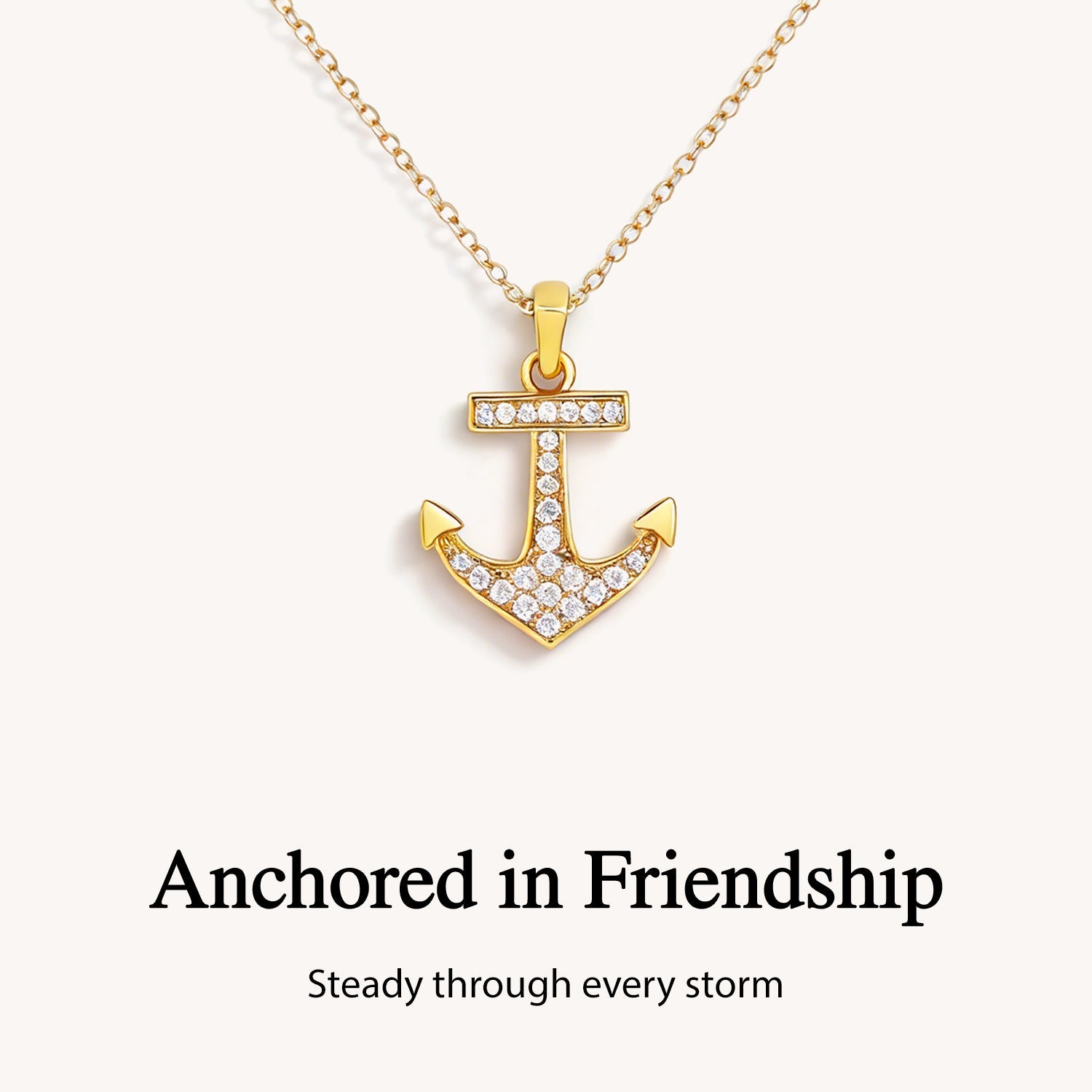 My Lifelong Friend Anchor Necklace