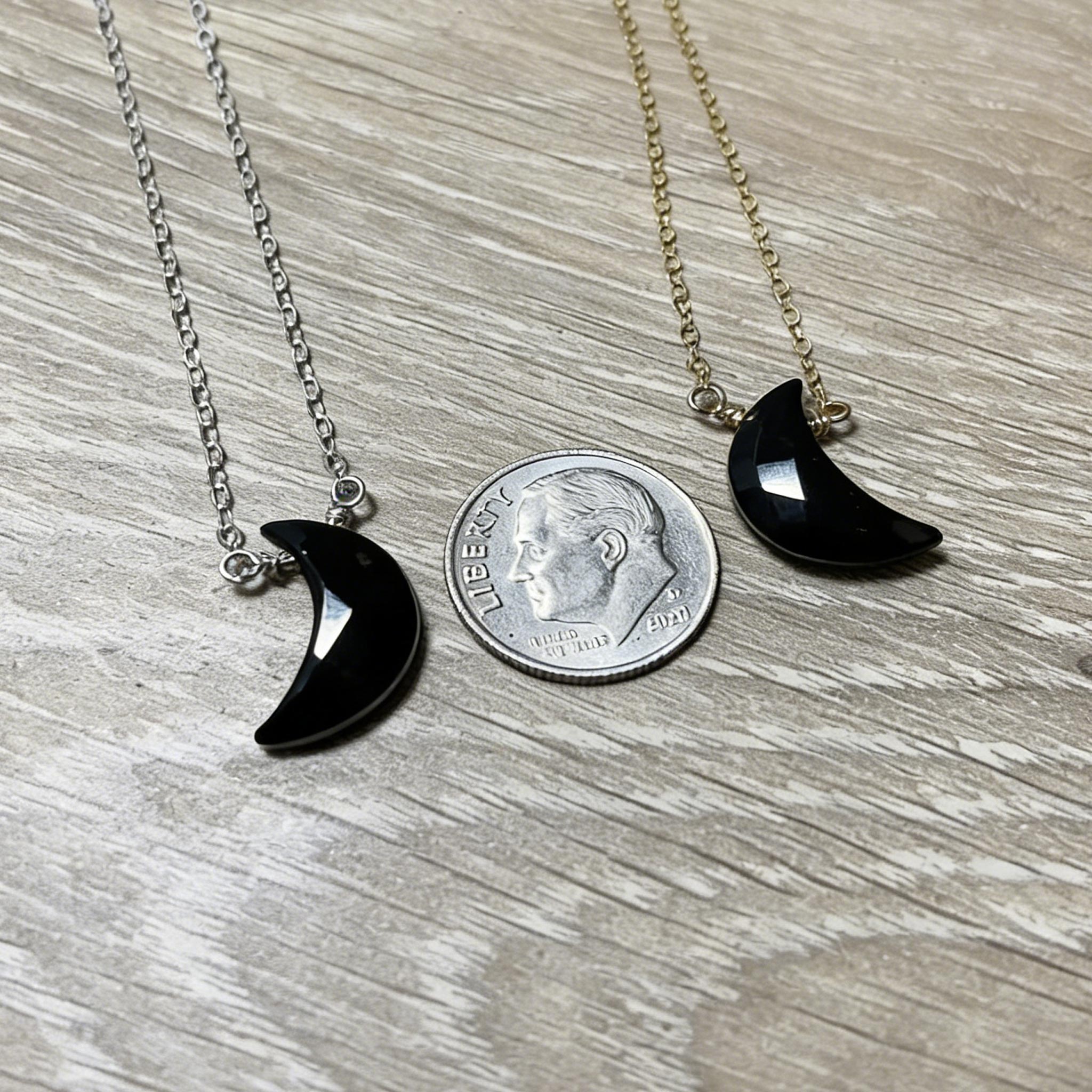‘Strong as fuck’ Moon Black Onyx Necklace