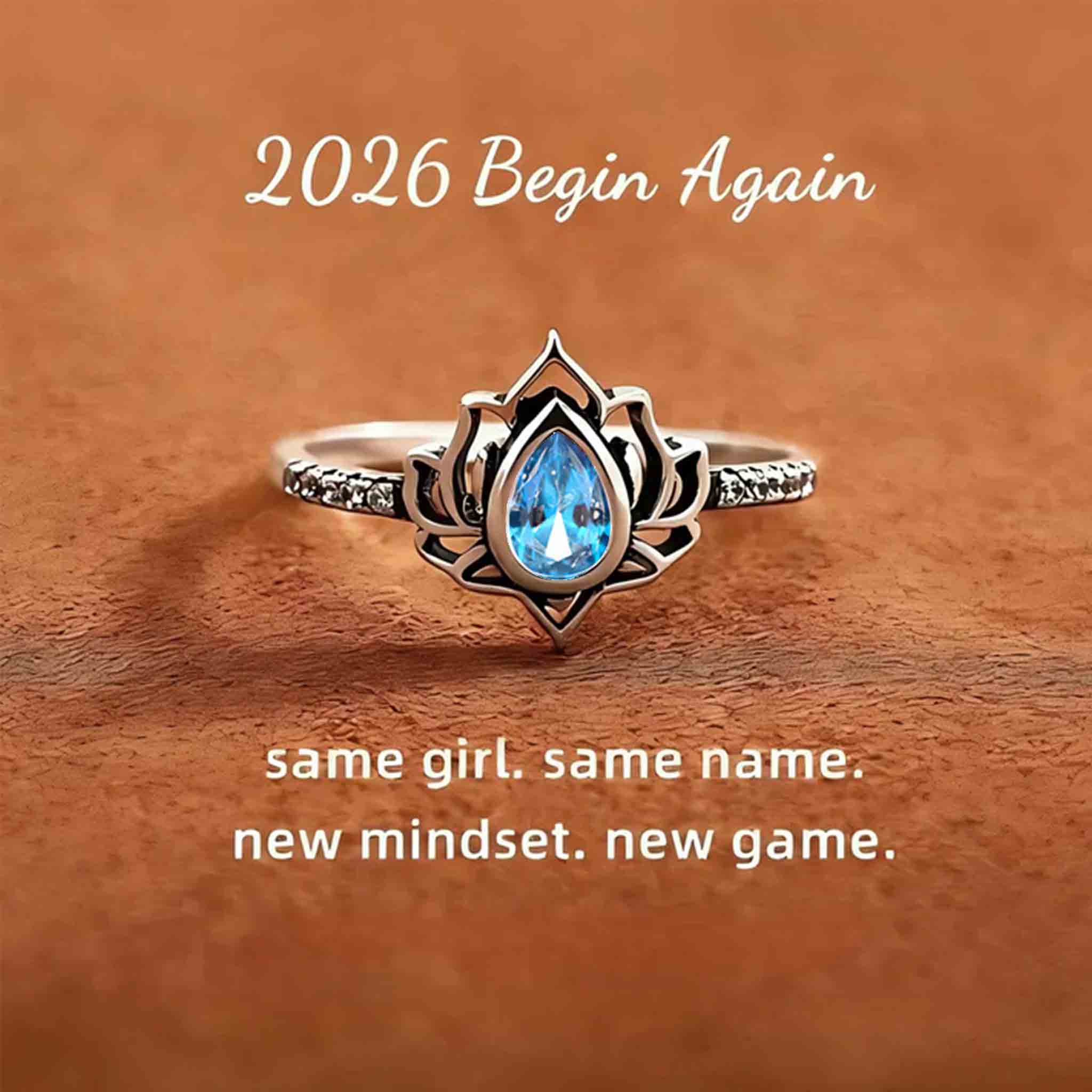 2026 Begin Again Lotus Birthstone Ring