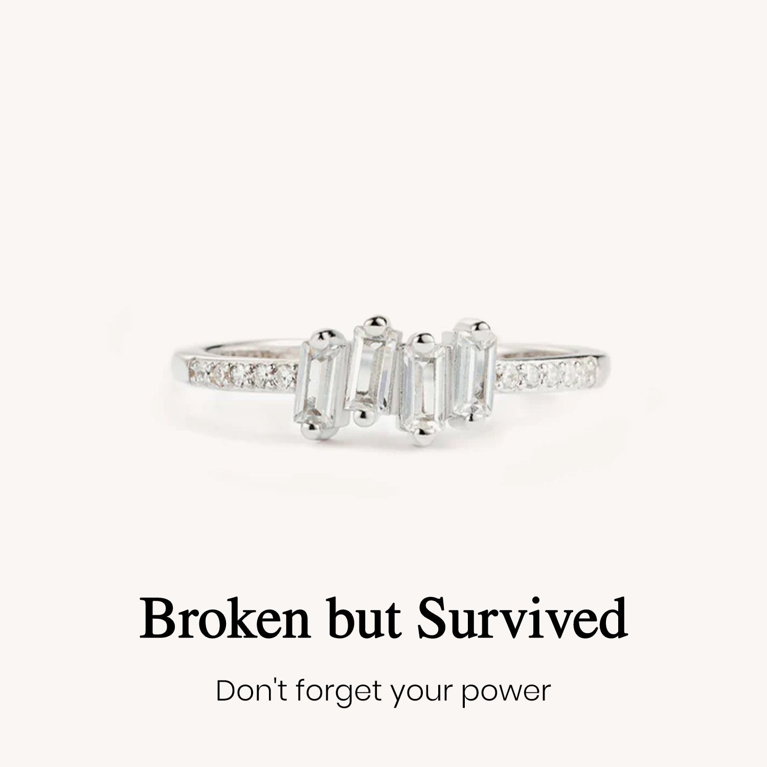 Broken but Survived Multi Stones Ring