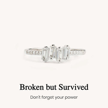 Broken but Survived Multi Stones Ring
