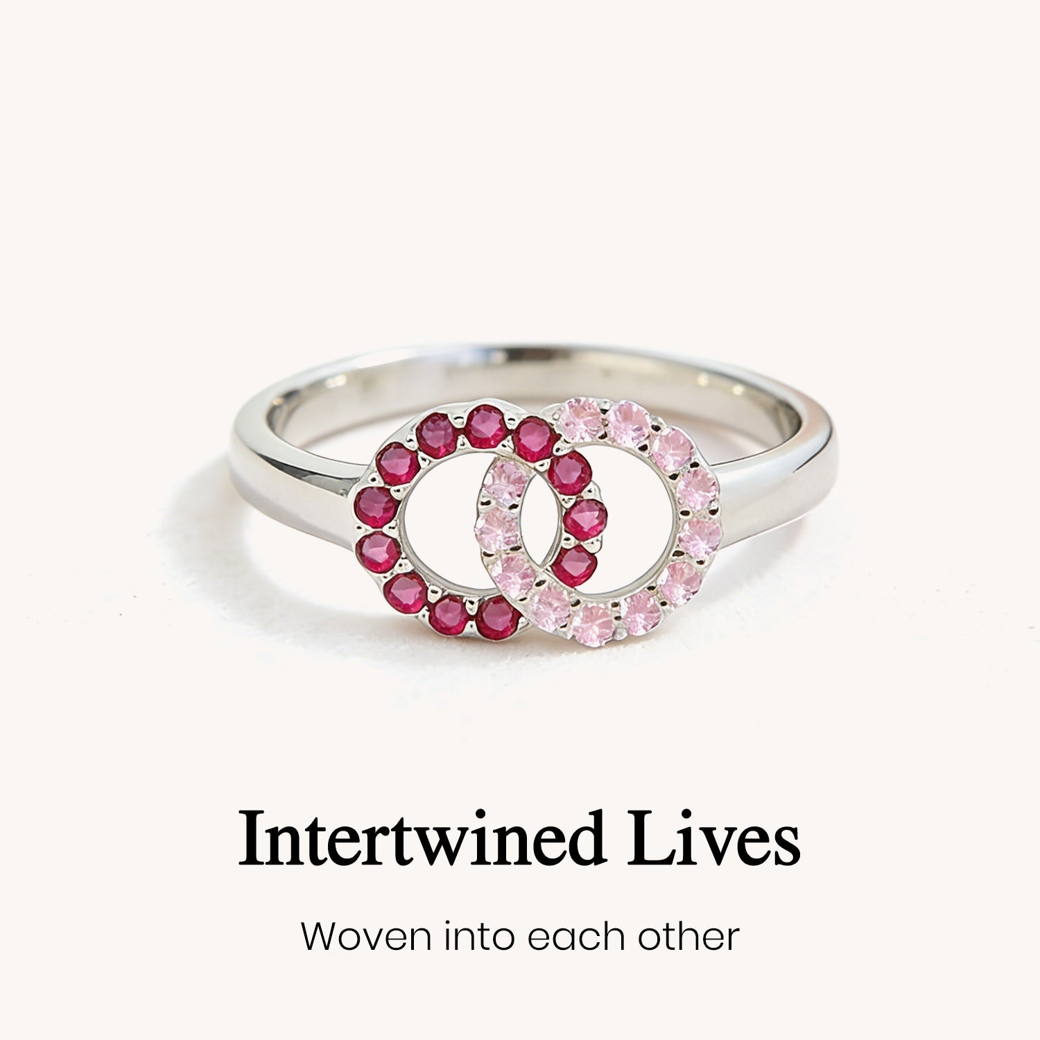 Custom Interlocking Birthstone Ring
