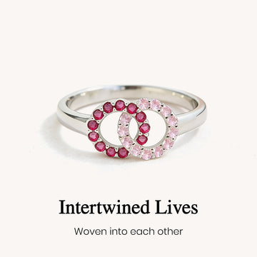Custom Interlocking Birthstone Ring