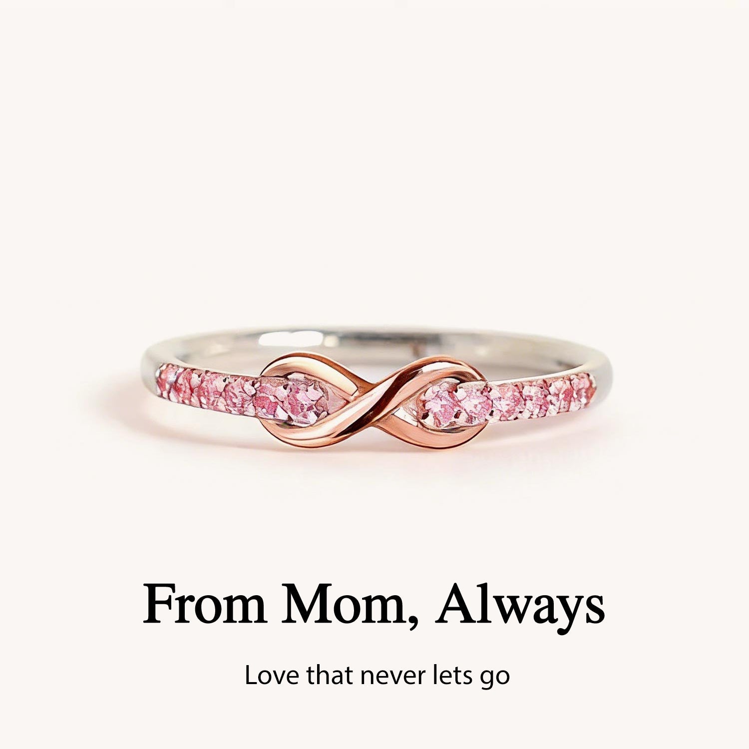 Love From Mom Infinity Band Ring