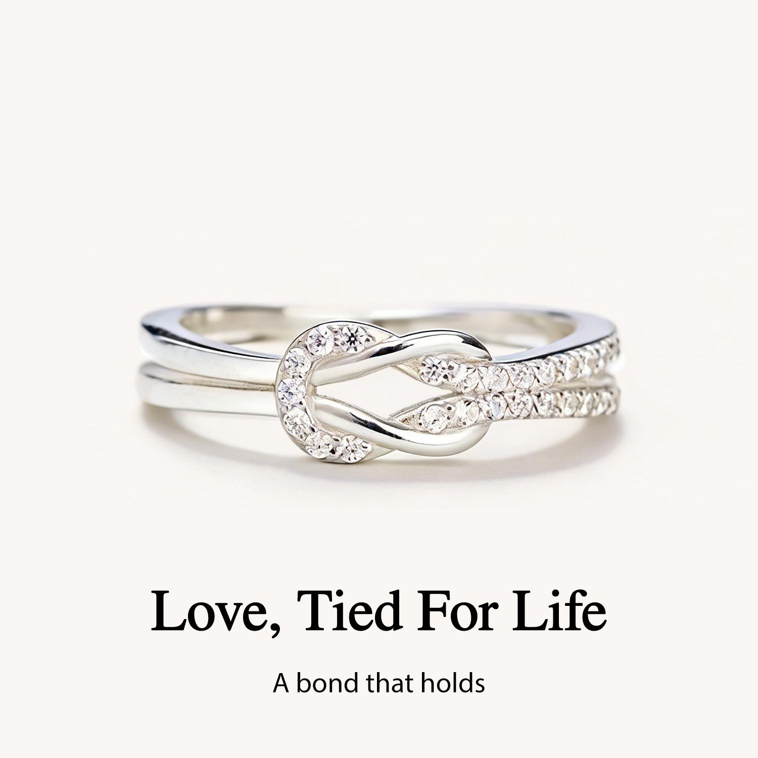 Mother & Daughter Square Knot Ring