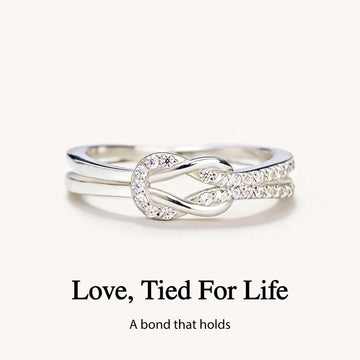 Mother & Daughter Square Knot Ring