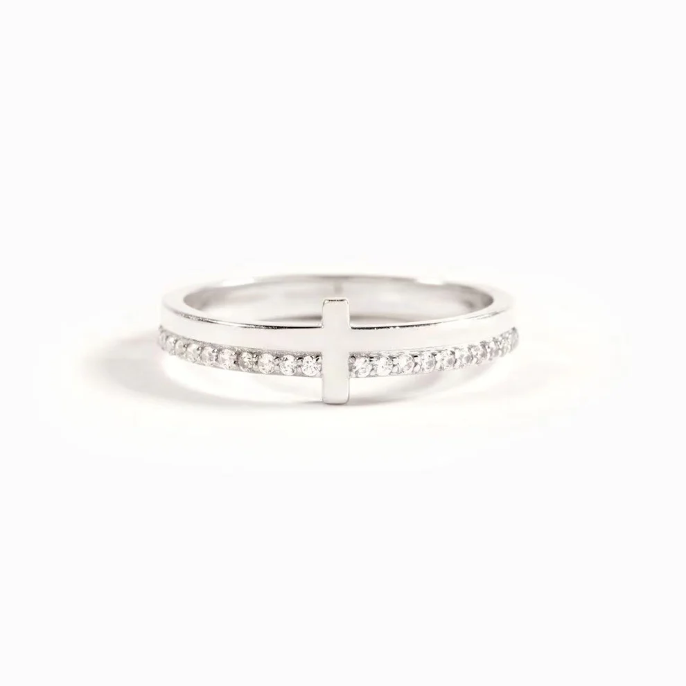 Never Quit Golden Cross Ring