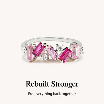 Strong As Fuck Broken Pieces Pink Band Ring