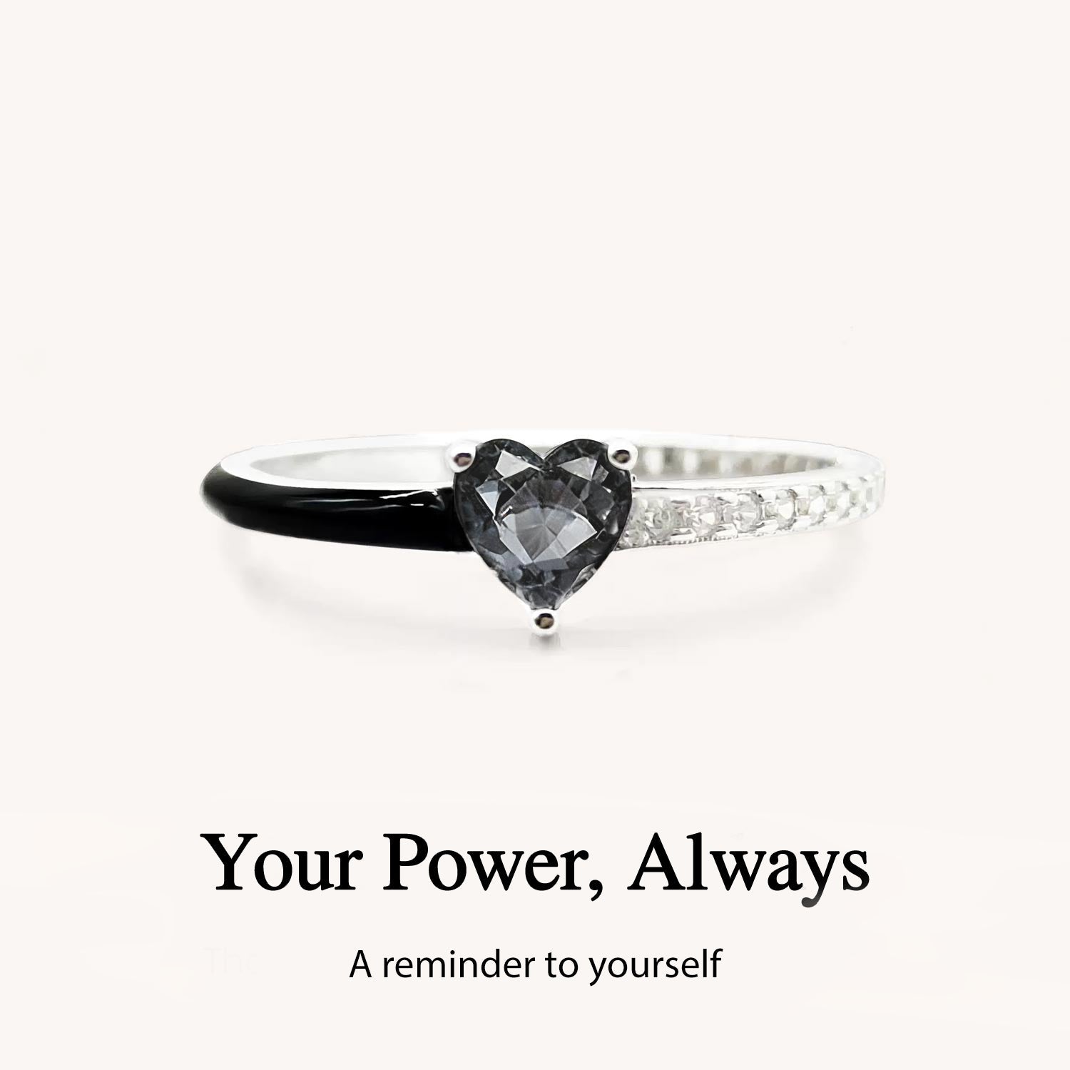 Strong As Fuck Heart Enamel Ring