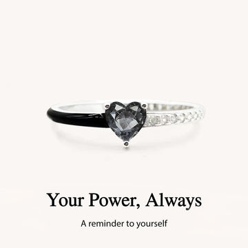 Strong As Fuck Heart Enamel Ring