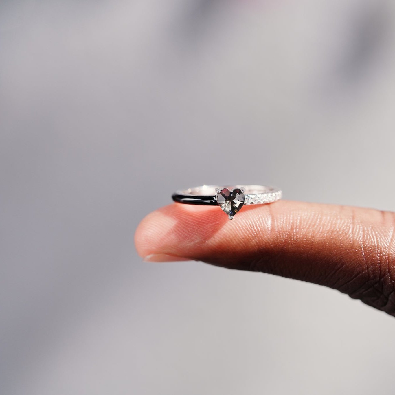 Strong As Fuck Heart Enamel Ring