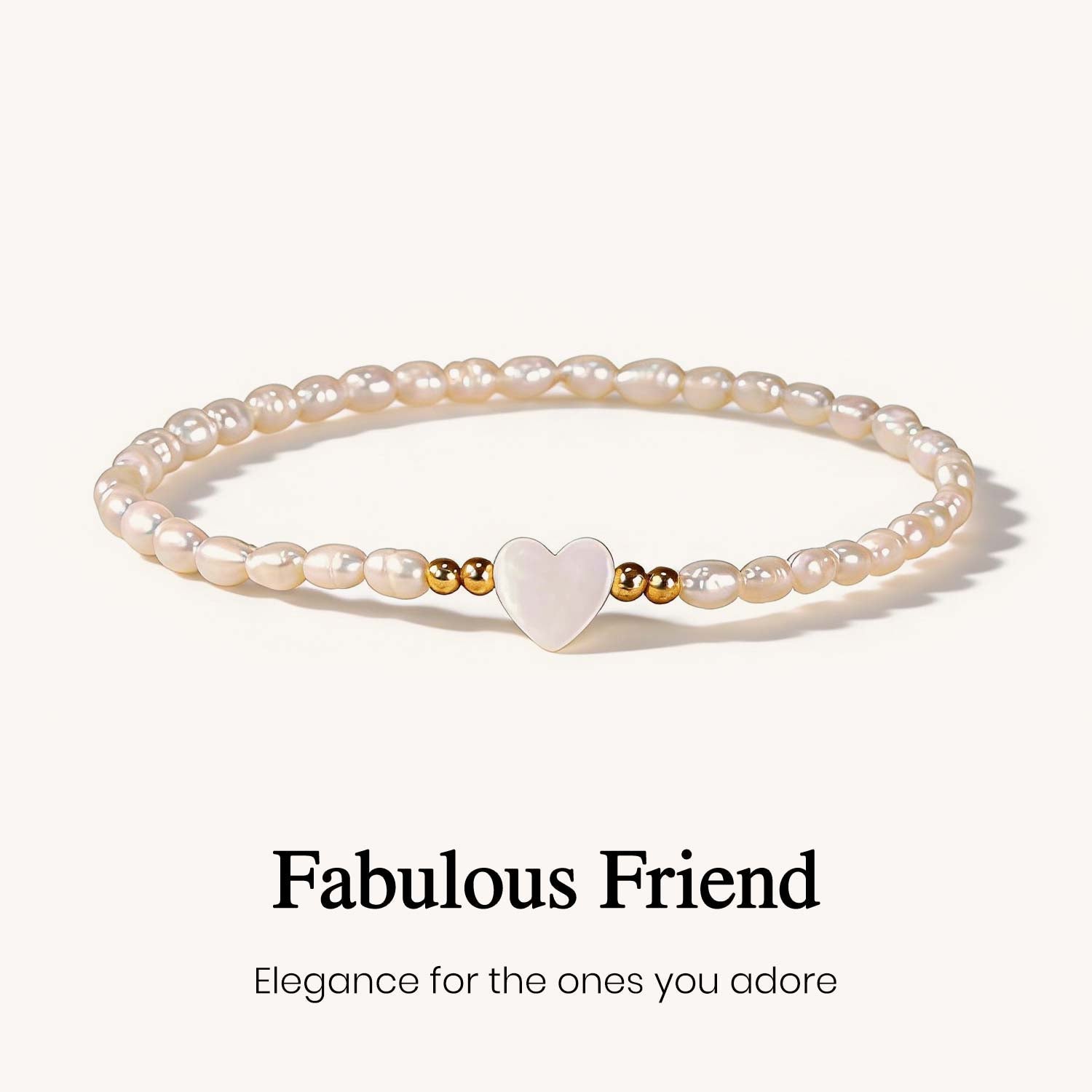 Fabulous Friend Pearl Love Heart Bracelet