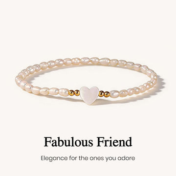 Fabulous Friend Pearl Love Heart Bracelet