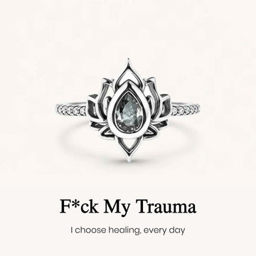 Fuck My Trauma Lotus Ring