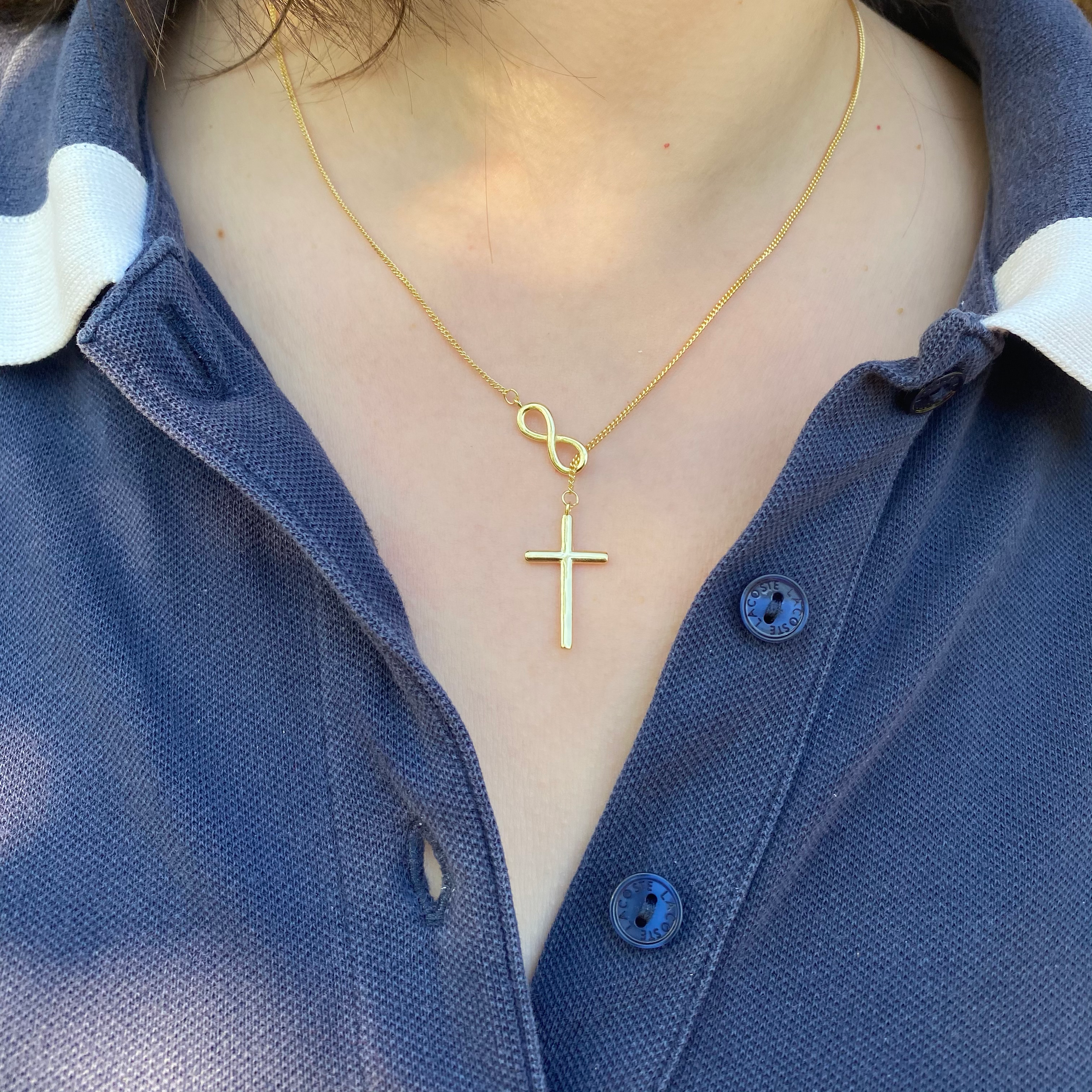 Modern Cross And Infinity Necklace - Infinity Love Cross Pendant