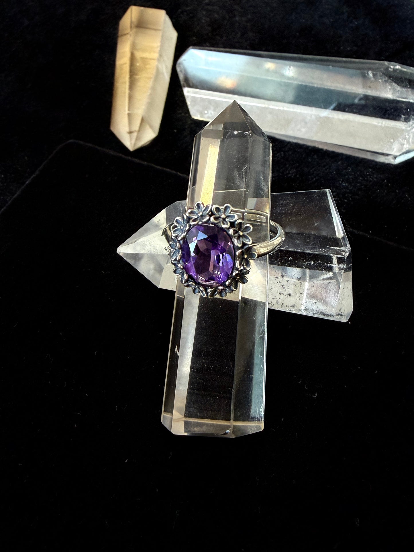 Sevencryst Chakra Awakening Ring Seven Chakra Gemstone Sterling Silver Adjustable