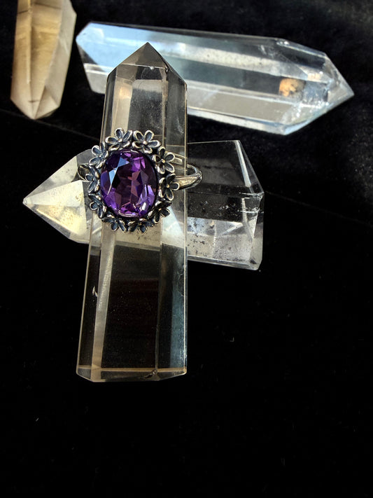 Sevencryst Chakra Awakening Ring Seven Chakra Gemstone Sterling Silver Adjustable