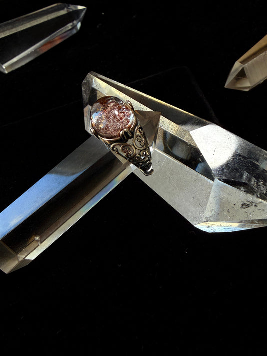 Mystical Spirit Phantom Ring – Ghost Stone in Sterling Silver