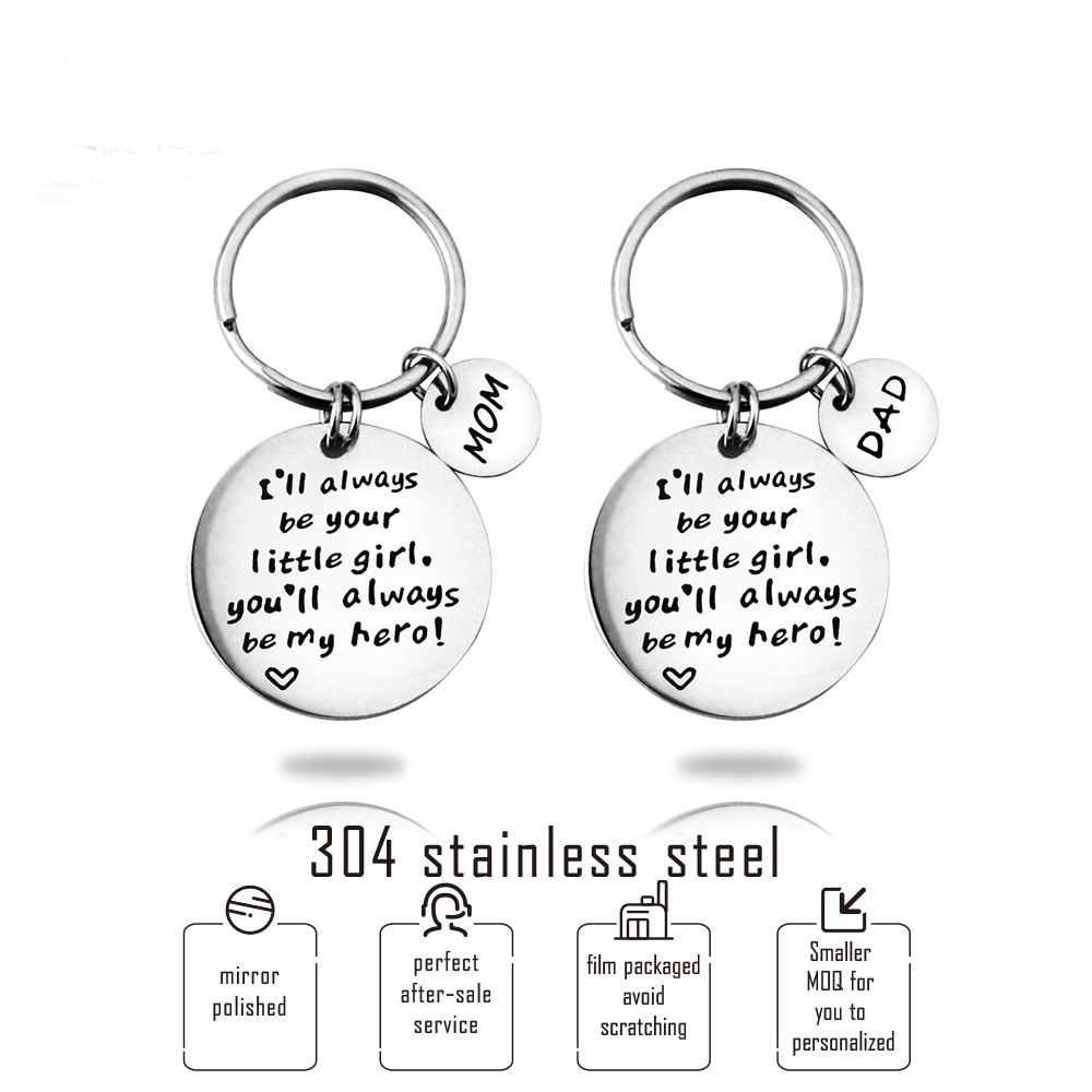 "You are my hero" gift keychain perfect for Mom or Dad
