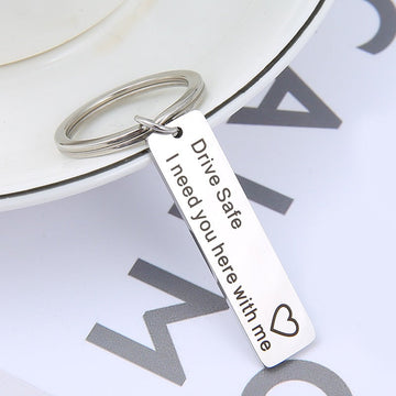 "Drive safe I need you here with me"" Xmas gift keychain