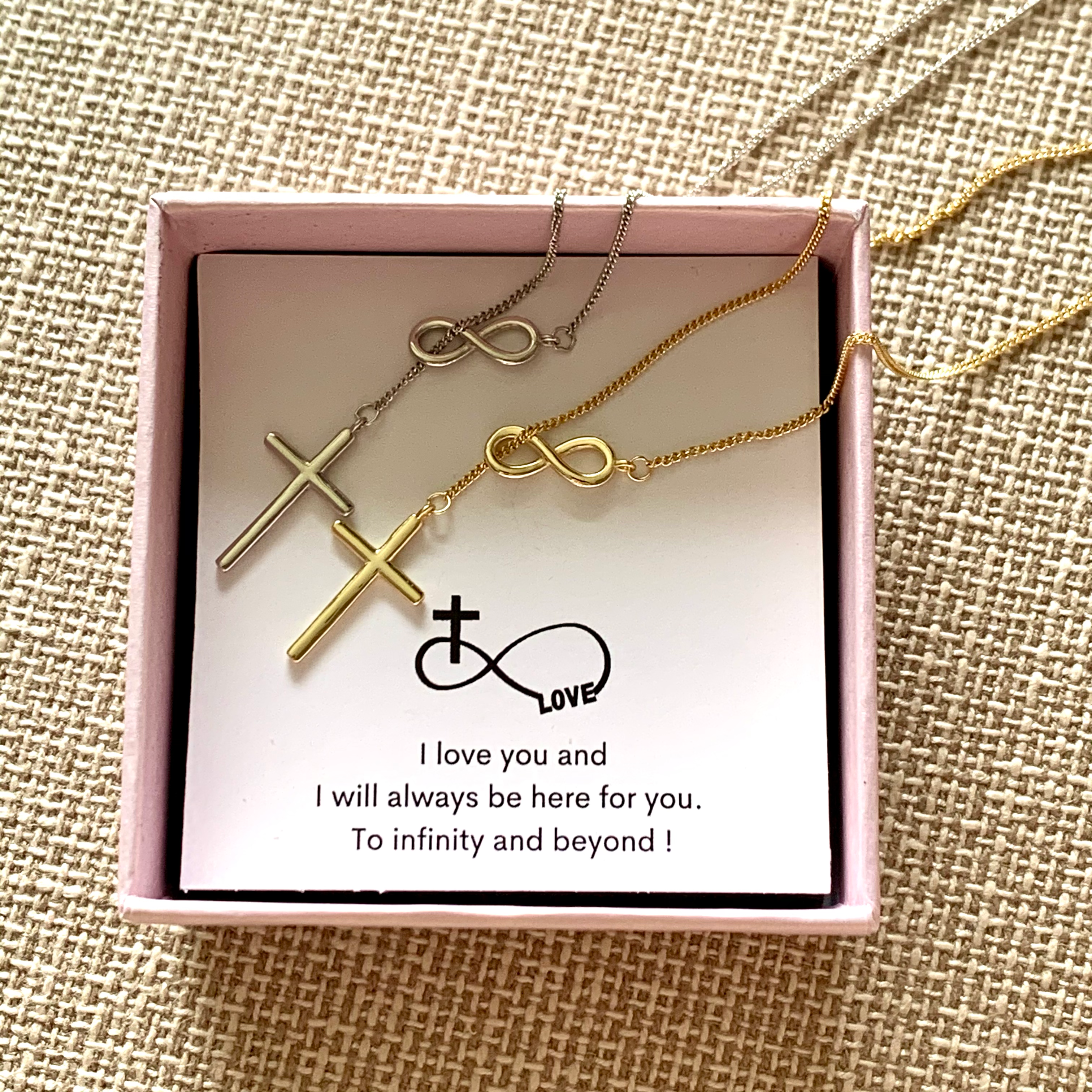 Modern Cross And Infinity Necklace - Infinity Love Cross Pendant