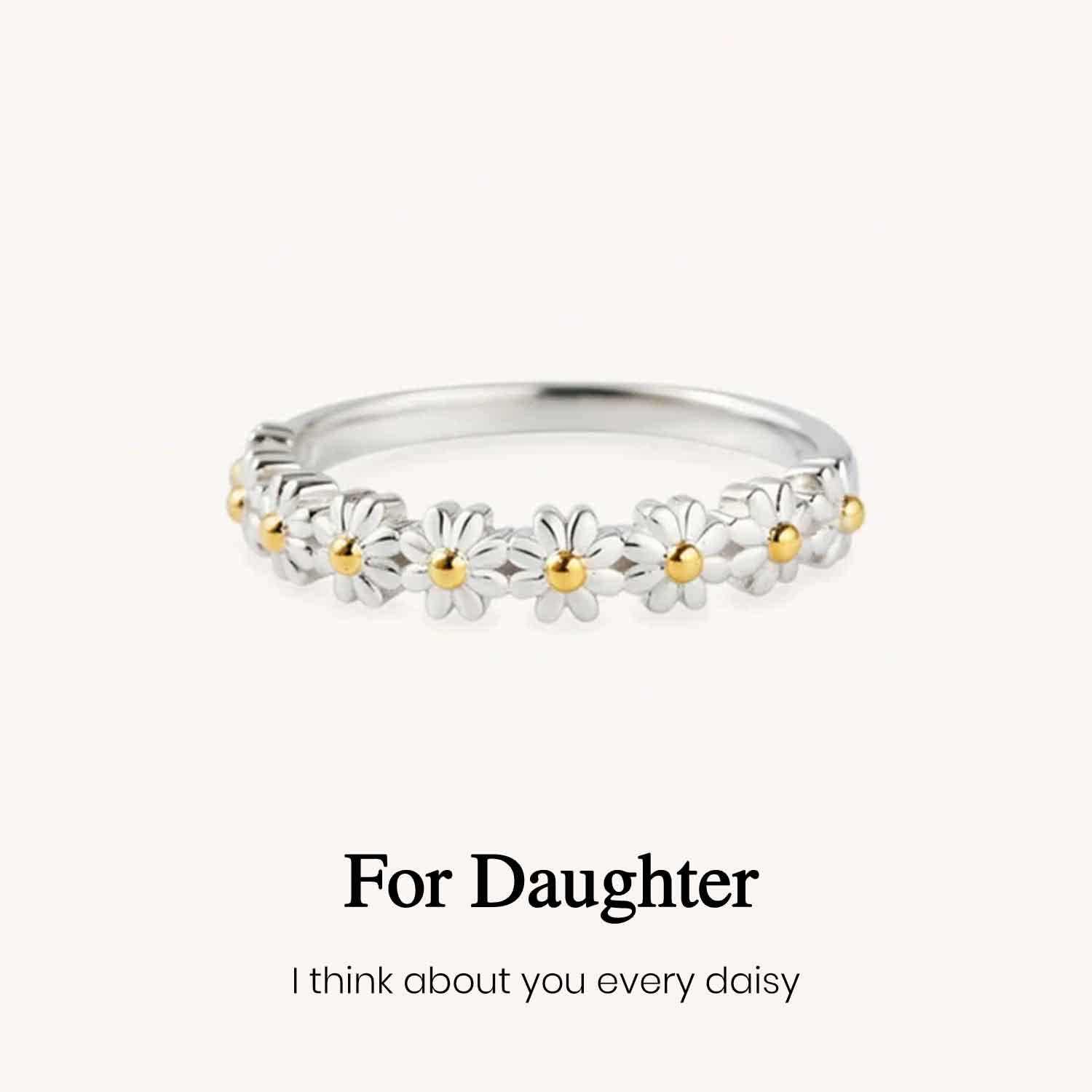 Love From Mom-I Think About You Every Daisy Ring