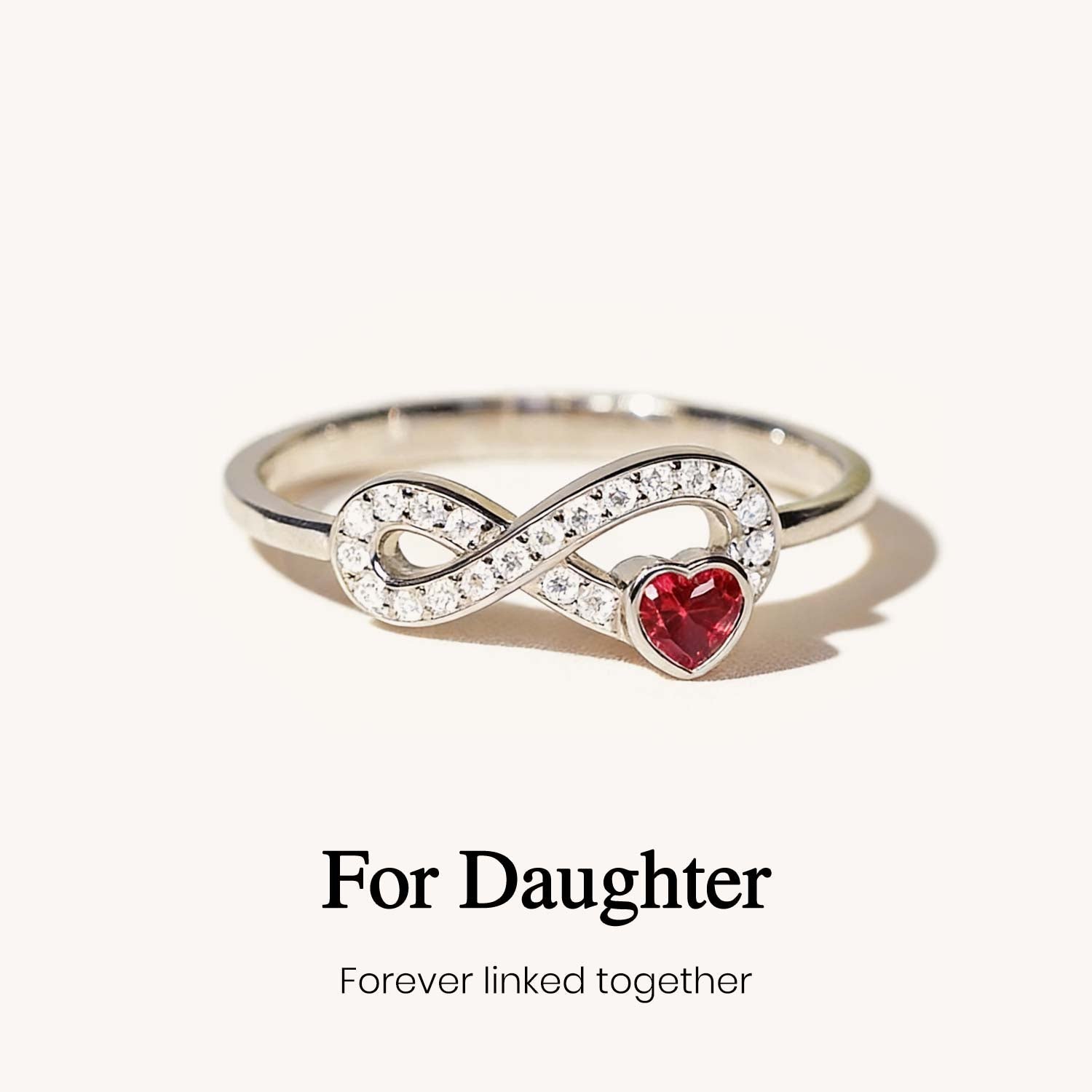 Love From Mom Infinity Heart Ring