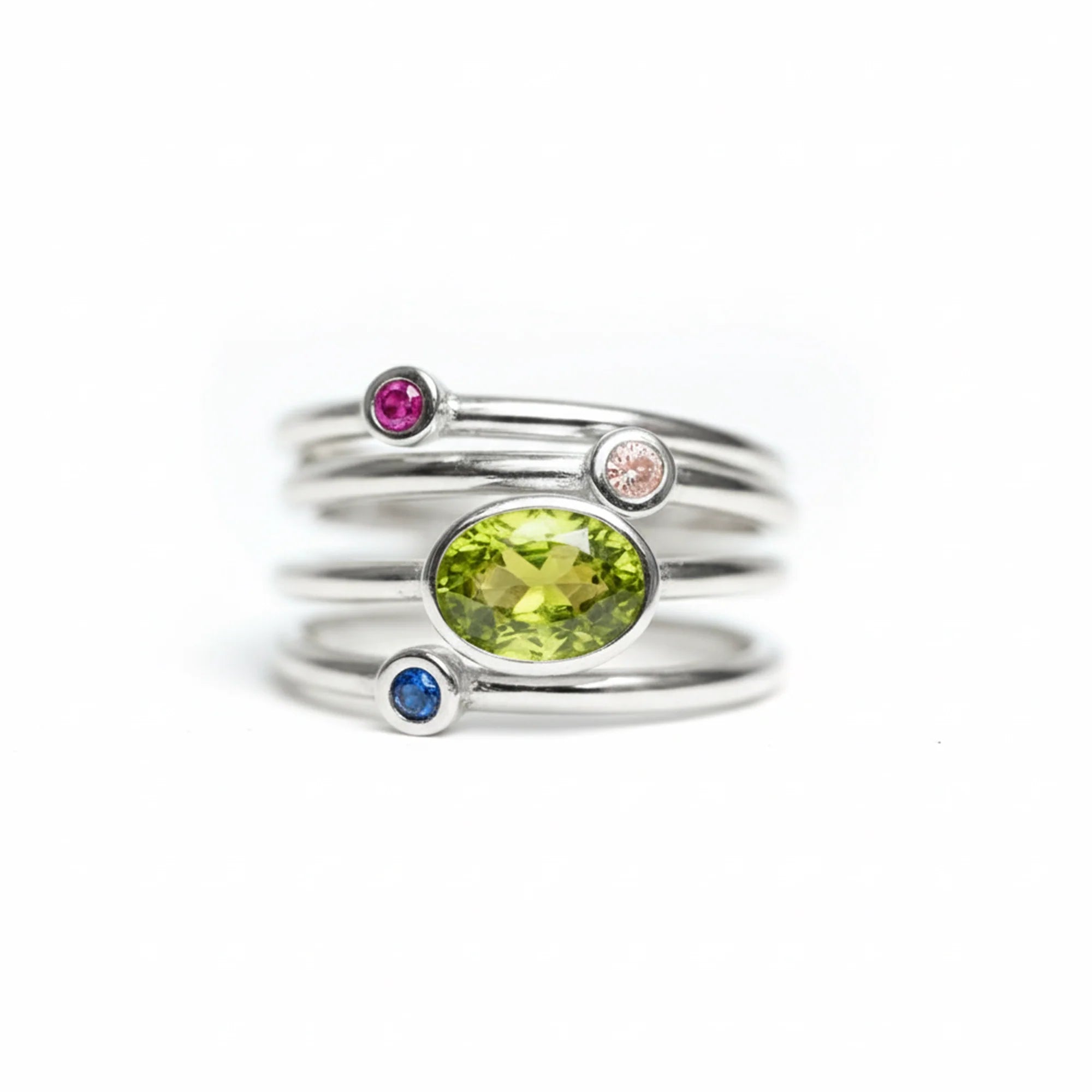 Mama's Stacking Birthstone Adjustable Ring