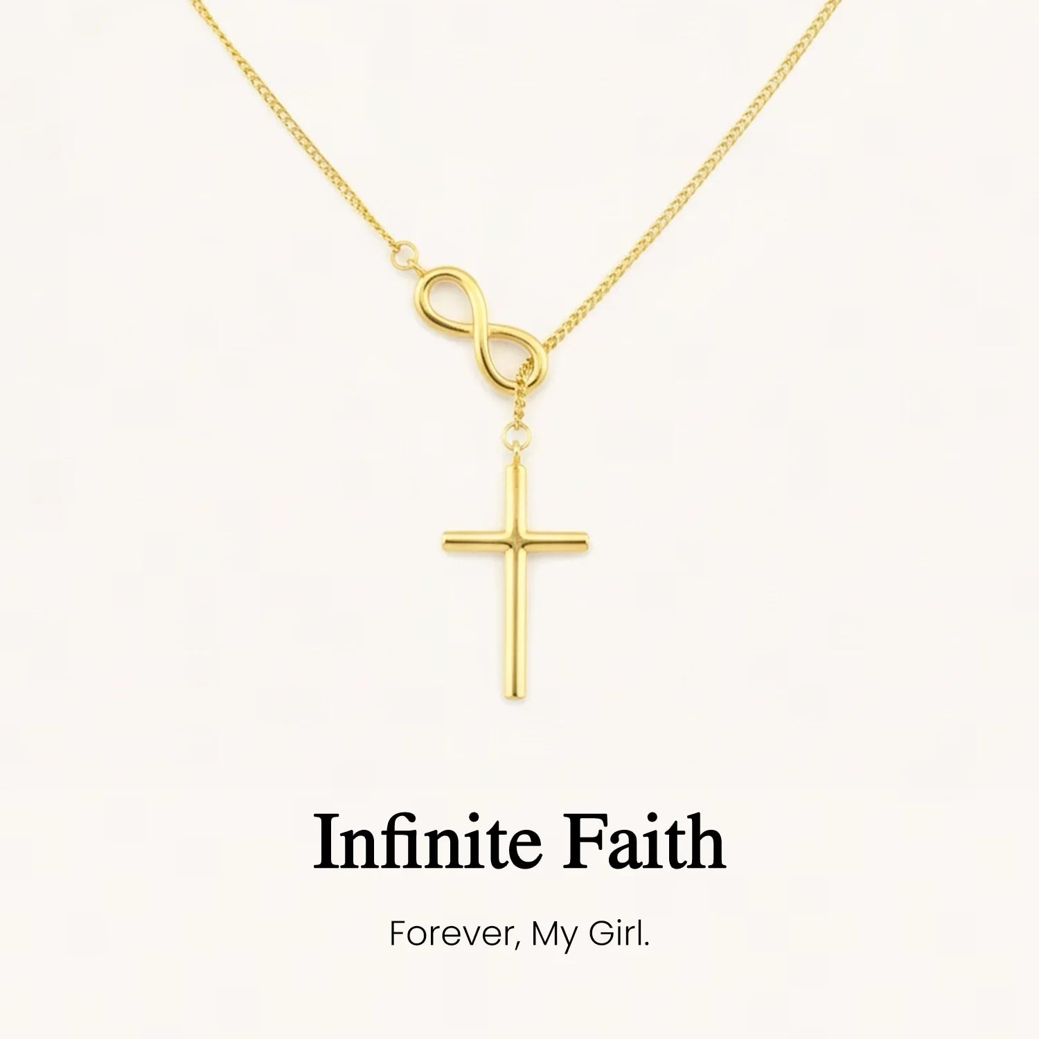 Modern Cross And Infinity Necklace - Infinity Love Cross Pendant