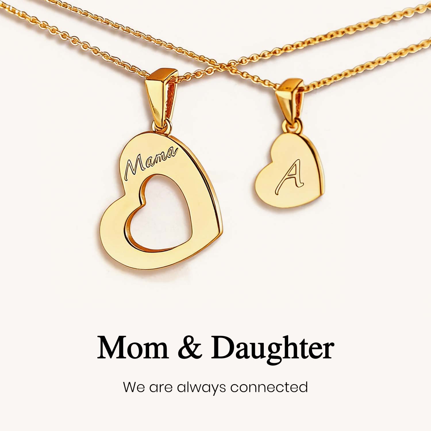 Mom & Daughter Bond by Love Matching Necklace Set