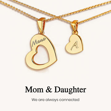 Mom & Daughter Bond by Love Matching Necklace Set