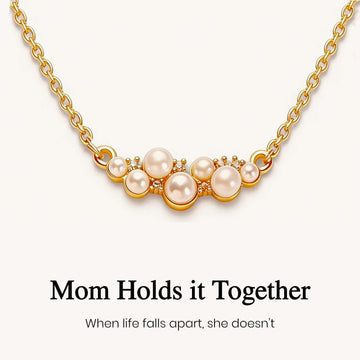 Mom Holds Everything Together Pearl Necklace