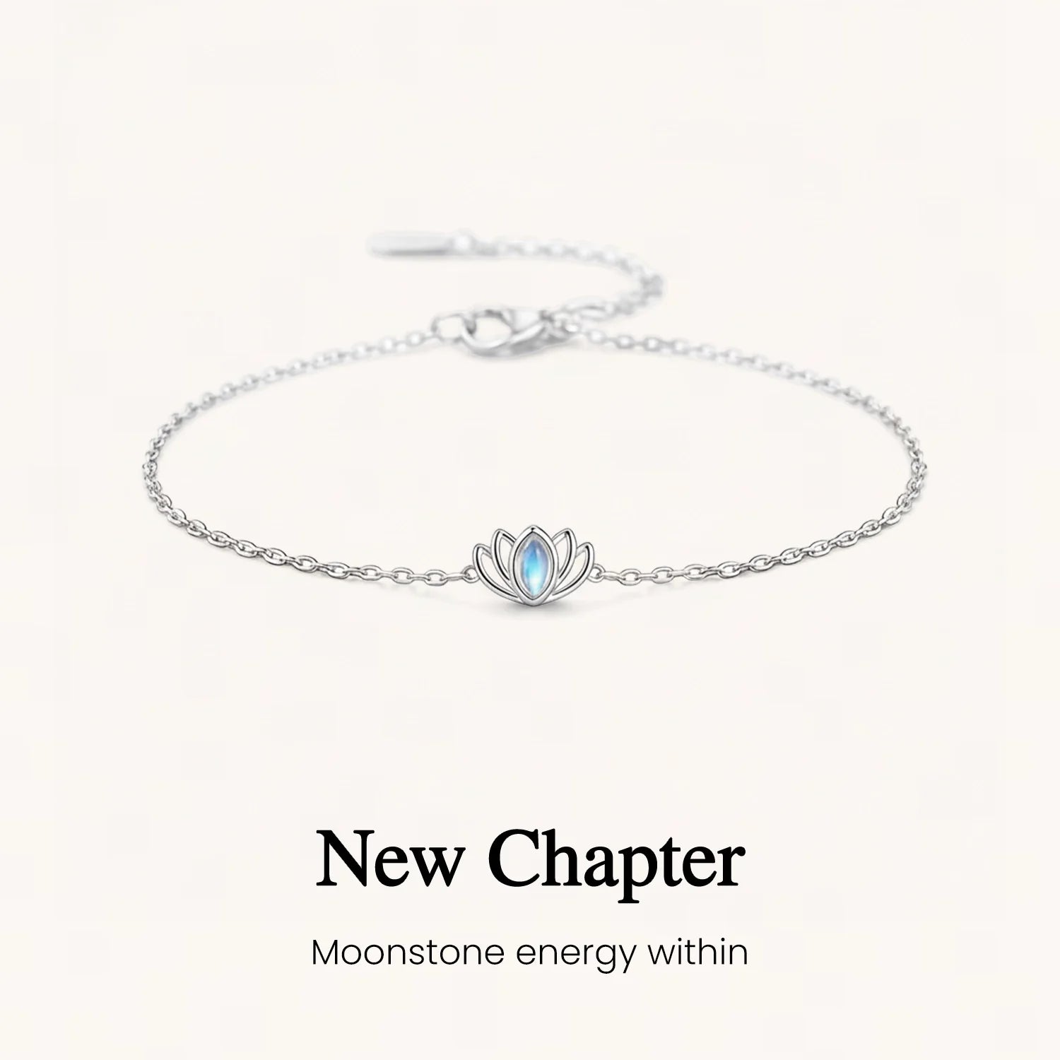 New Beginning Lotus Moonstone Bracelet